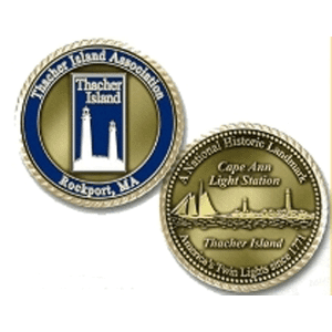 Gold Thacher Island Challenge Coins