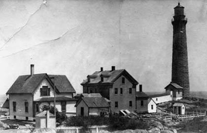 A black and white photo of some houses