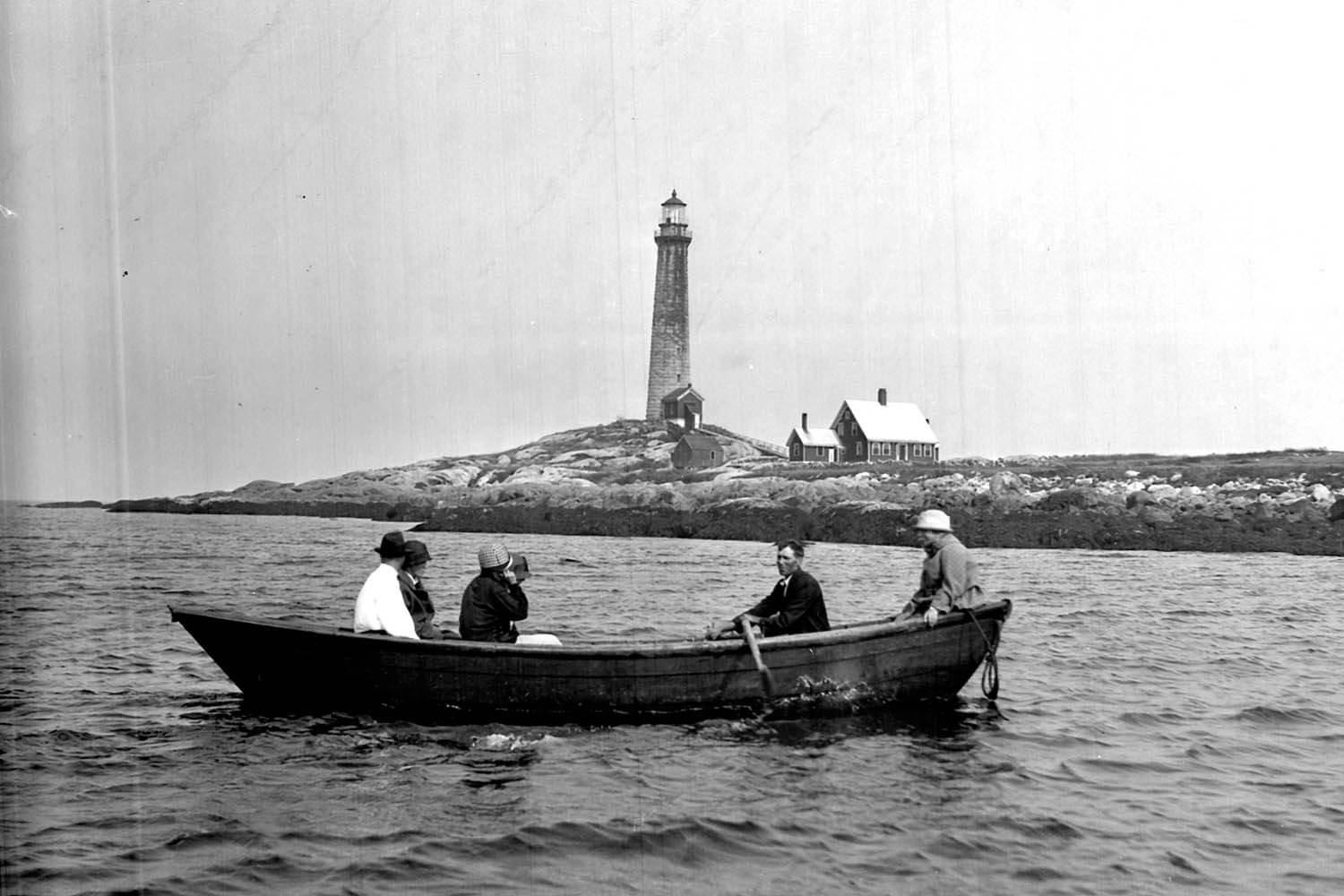 Visitors arrive from Loblolly Cove c.1930.