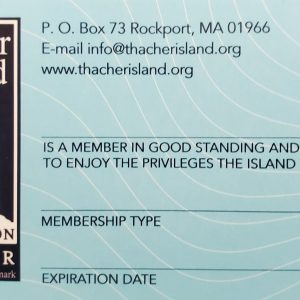 A close up of the back cover of an information card.