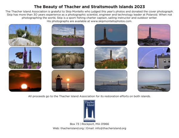 A series of photographs with the words " beauty of thacher and stratmouth islands 2 0 2 3 ".