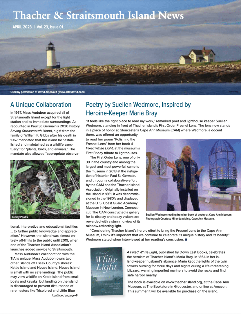 A magazine article about the lighthouse and its surroundings.